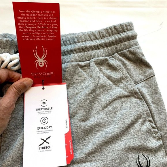 NWT Spyder Active ProWEB Jogger Sweat Pants Mens Large L Fleece Lined Athletic - Picture 6 of 11